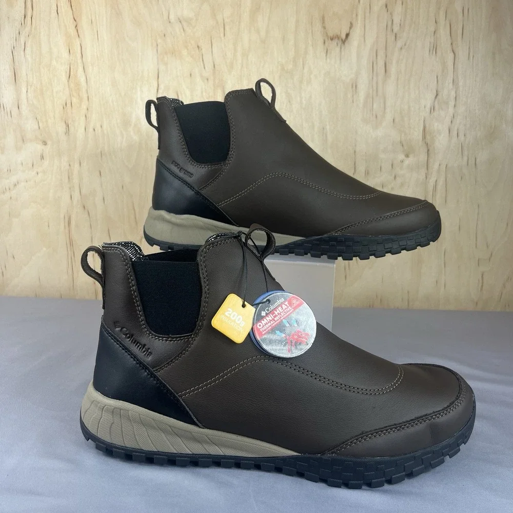 Columbia Fairbanks Rover Chelsea Boots Men's 13 Brown Waterproof 200G BM5597